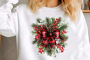 Plaid Christmas Clipart Bundle, a Seasonal Illustration by Canvas Craft (Thumbnail 5 of 10)