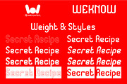 Secret Recipe font, a Sans Serif Font by weknow (Thumbnail 7 of 8)