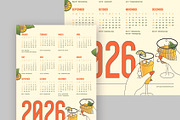 Creative 2026 Wall Calendar, a Stationery Template by Neermana (Thumbnail 2 of 4)