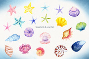 Mermaids and Under sea animals, an Animal Illustration by Watercolor Nastasia Art (Thumbnail 4 of 19)