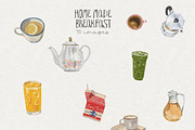 Breakfast Food PNG Images, a Decorative Illustration by whiteheartdesign (Thumbnail 7 of 17)