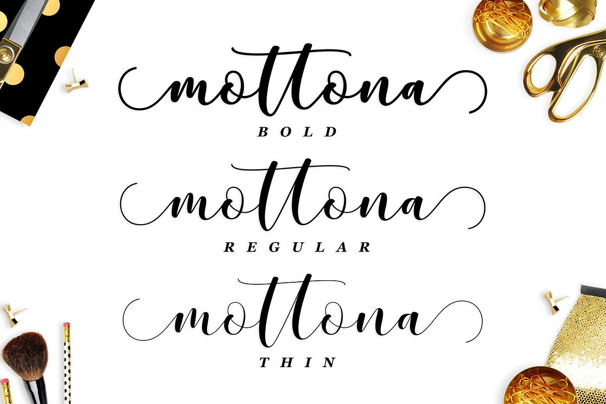 Mottona Script Font, a Script Font by Barland Design (Photo 2 of 9)