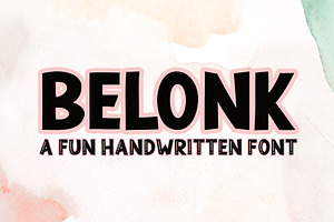 Belonk, a Script Font by Sulthan Studio