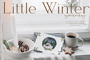 Watercolor Christmas Scenes, an Animal Illustration by Twigs and Twine (Thumbnail 8 of 15)