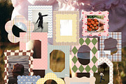 Gingham Garden Print Papers & Frames, a Background Graphic by Lidberia (Thumbnail 4 of 12)