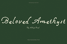 BelovedAmethyst Elegant Cursive Font