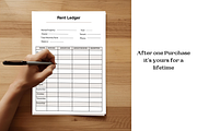 Rent ledger for landlords, a Stationery Template by SassyCorners (Thumbnail 5 of 6)