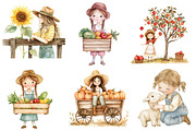 Adorable Girl Farmer Clipart PNG, an Illustration by SinaCreation (Thumbnail 4 of 4)