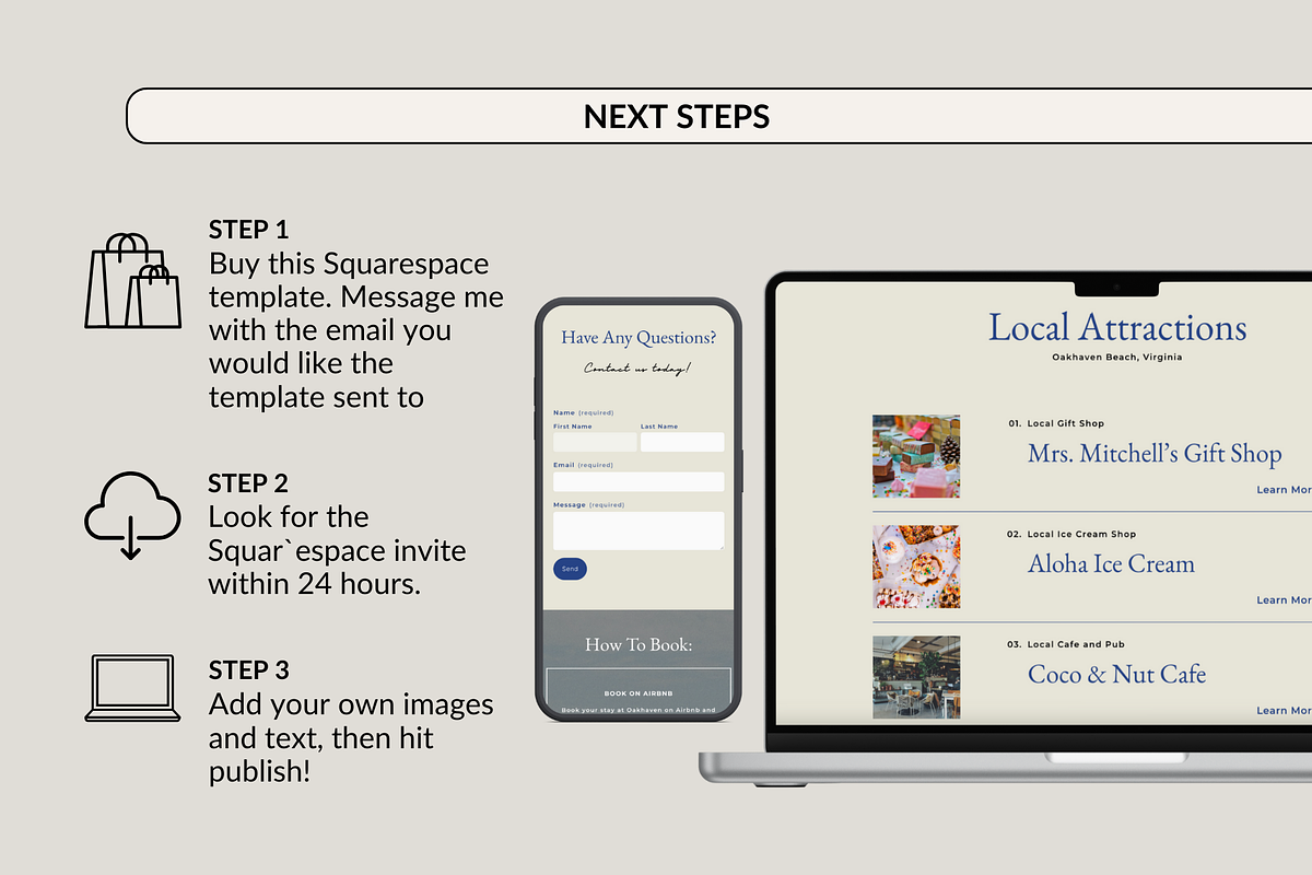 Beach Airbnb Squarespace Website, a Squarespace Template by Preset Pixels (Photo 6 of 6)