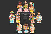 Tropical Summer Clipart | Vacation, a Person Illustration by GlamArtZhanna (Thumbnail 7 of 8)