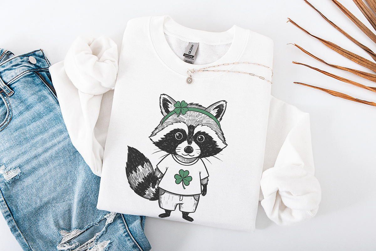 Funny Raccoon St Patricks Day PNG,, an Illustration by SharpMarketplace (Photo 4 of 9)