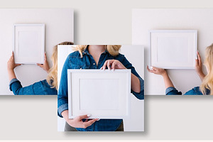 Frame It In Denim Mockups(4+ Images)
