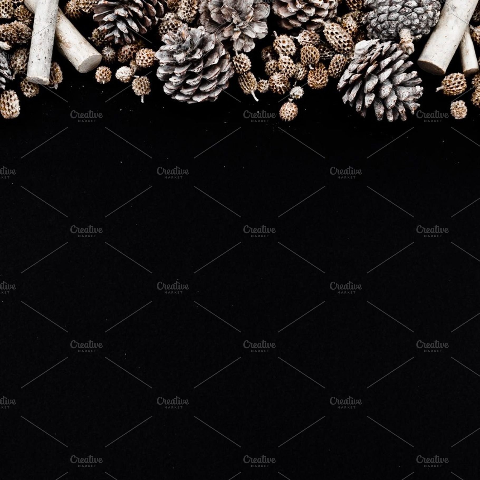 Christmas background pinecones photo, a Holiday Photo by OPSD Shop