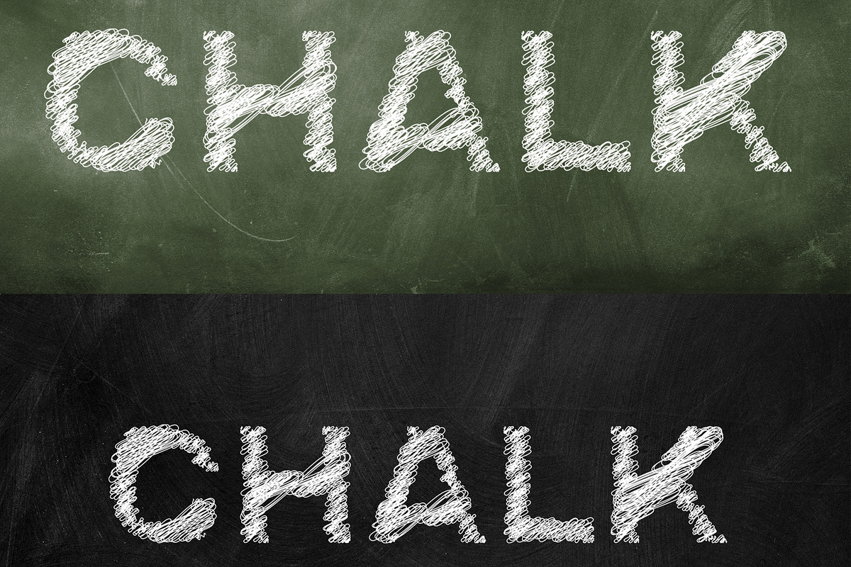 Chalk Editable Text Effect, a Layer Style Add-On by CreativeShaper (Photo 2 of 2)