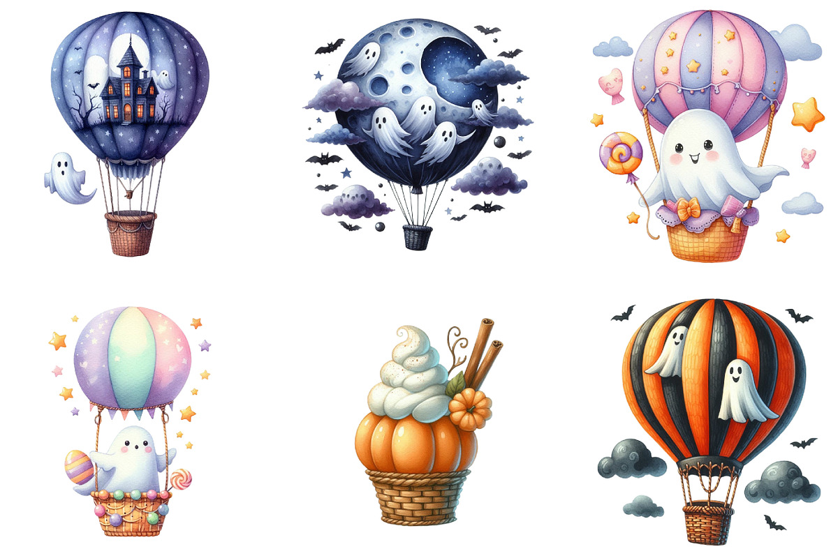 Halloween on Beach Clipart Bundle, an Illustration by DreamArtGraphic (Photo 4 of 5)