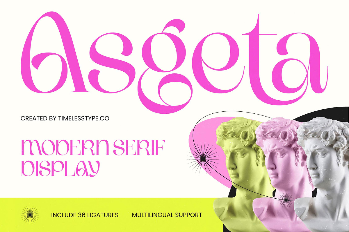 Asgeta Modern Serif Display, a Serif Font by timelesstype.co (Photo 1 of 10)