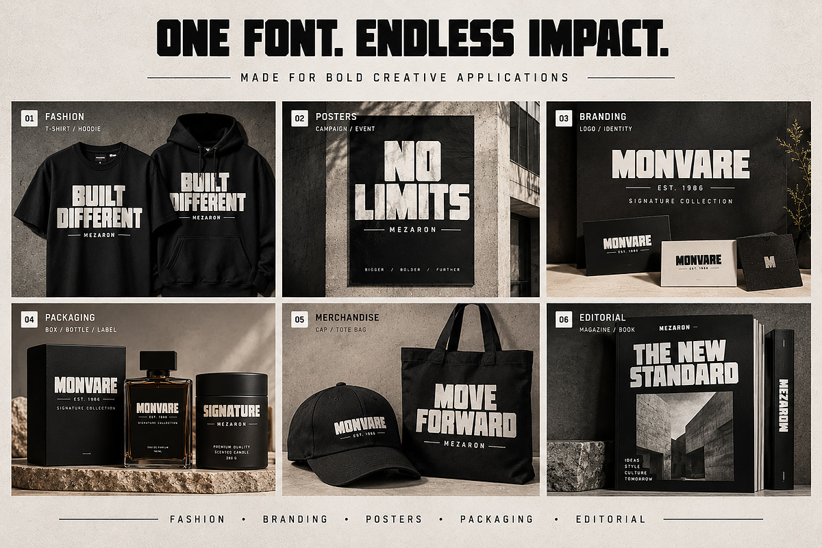 Mezaron, a Sans Serif Font by Wow Magic (Photo 3 of 7)