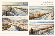 Watercolor Grey Horses & Landscapes, an Animal Illustration by Dazzling Art Boutique (Thumbnail 7 of 11)