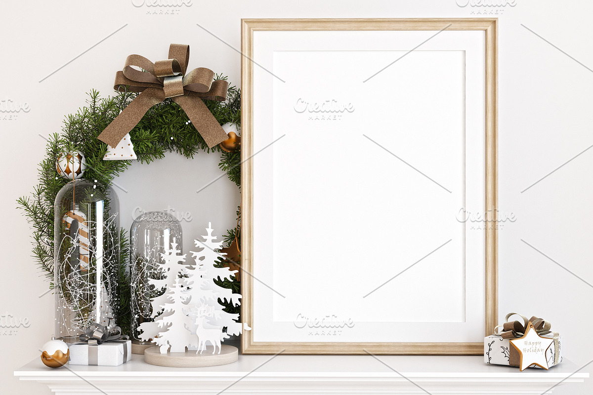 Christmas Frame Mockup Bundle -20, a Print Template by Mockup Shop (Photo 37 of 39)