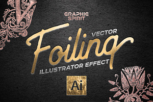 Vector Foil TOOLKIT For Illustrator, a Layer Style Add-On by Graphic Spirit