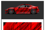 Dynamic Red Racing Graphic Set, a Transportation Illustration by CarWrap design (Thumbnail 3 of 3)