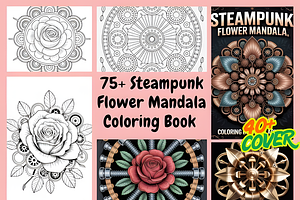 Steampunk Flower Mandala, a Decorative Illustration by Ink Gallery