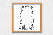 Doodle Halloween Frame SVG Bundle, an Object Graphic by FiveStarCrafting (Thumbnail 3 of 11)