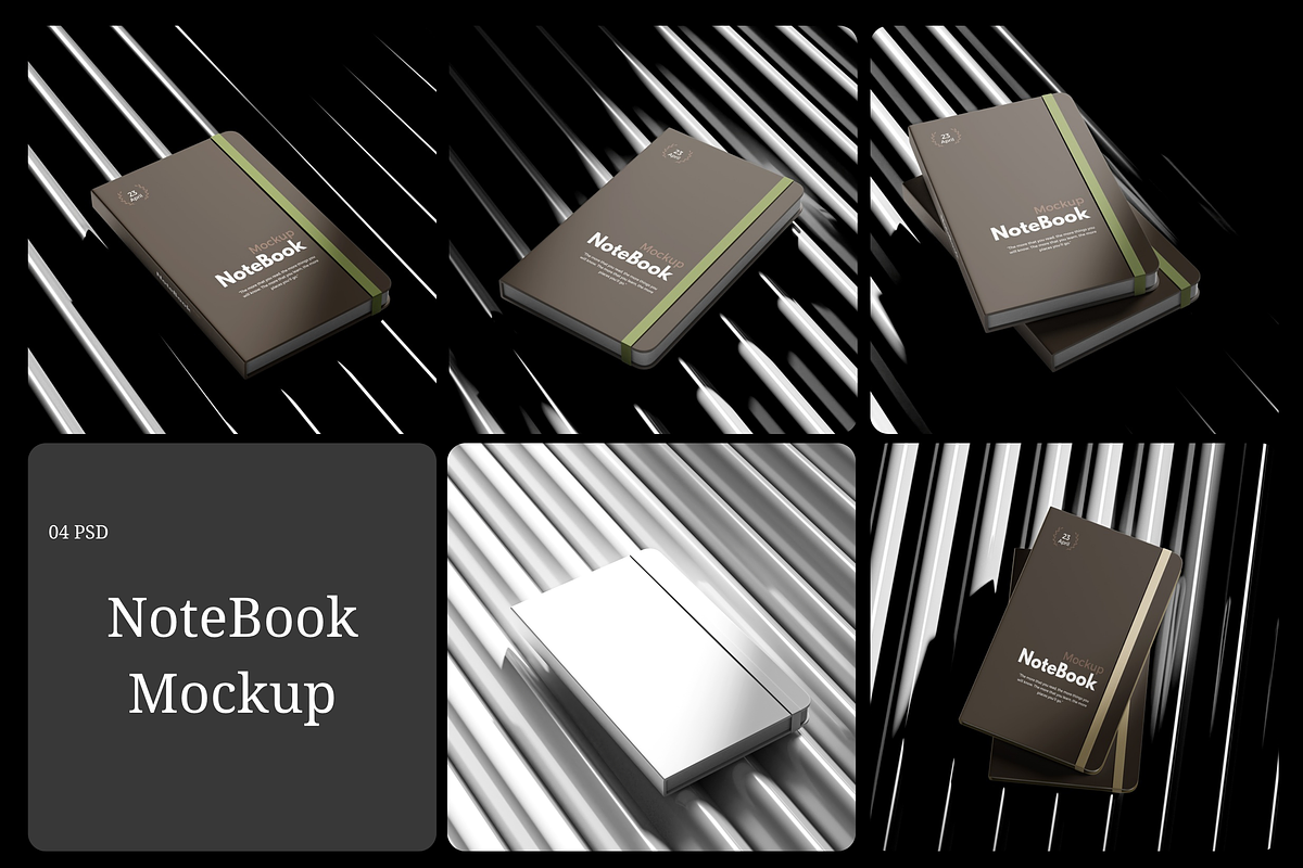 NoteBook Mockup, a Books & Magazine Mockup by Akaimockup (Photo 1 of 5)