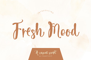 Freshmood brush font