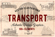 100 Vintage Vehicles (Vector), a Transportation Illustration by Brigantine Designs (Thumbnail 1 of 7)