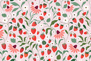 Strawberry seamless patterns set, a Pattern Graphic by Letto studio (Thumbnail 2 of 5)
