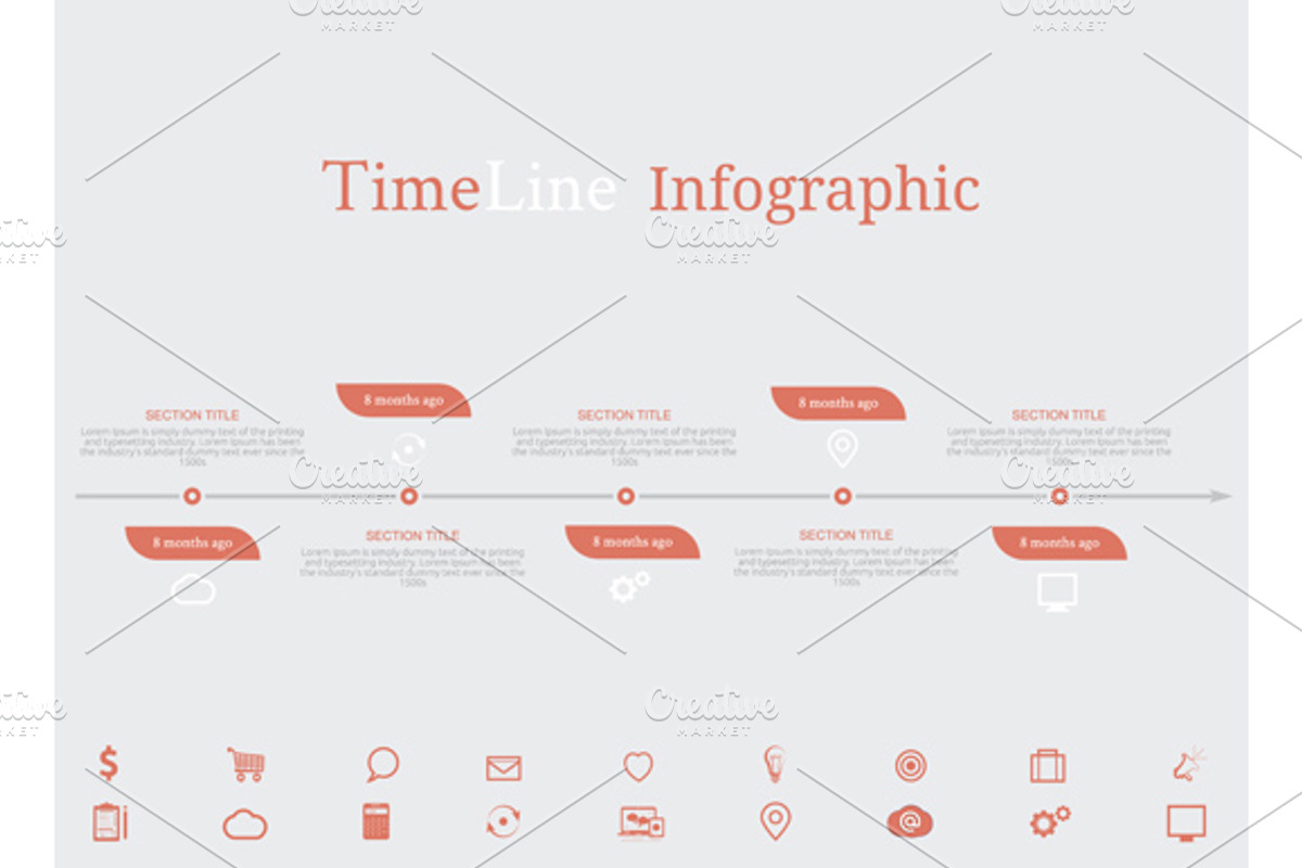 Timeline Infographic with Diagram