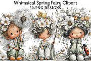 Whimsical Spring Fairy Clipart, an Illustration by Daily.Designs (Thumbnail 1 of 7)