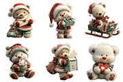 Sweet Santa Bears Clipart, an Illustration by Craft Nest (Thumbnail 11 of 11)