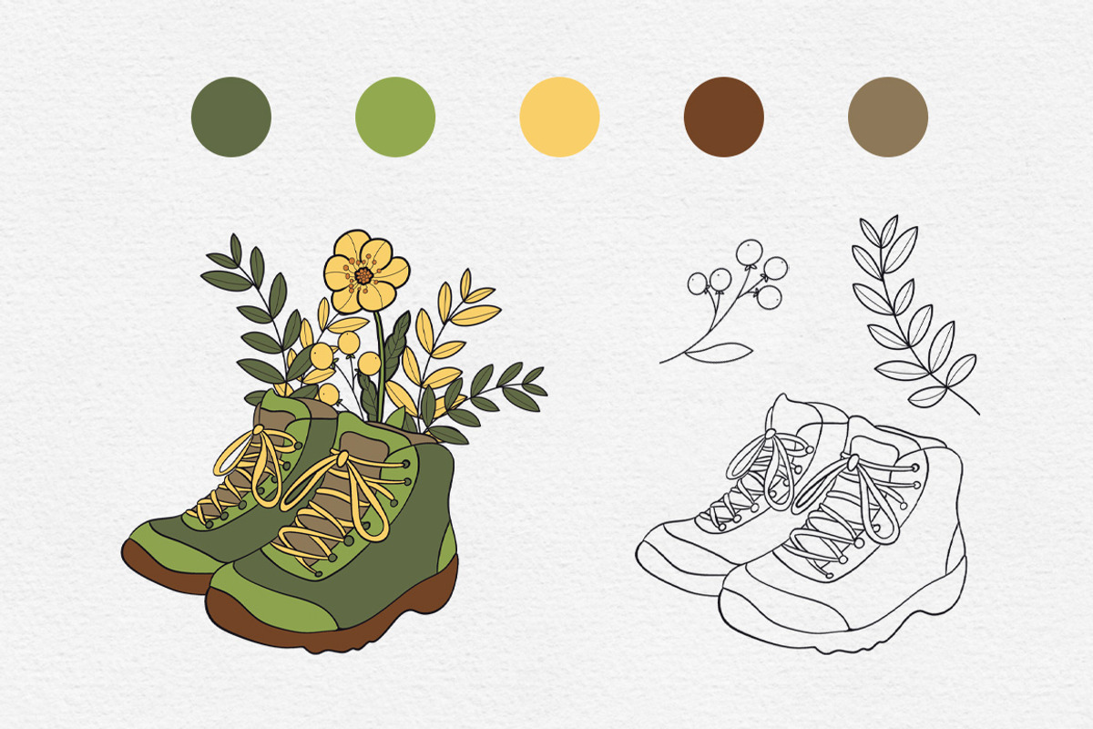 Hiking Adventure Collection, a Brush Add-On by Mari_Caliart (Photo 6 of 10)