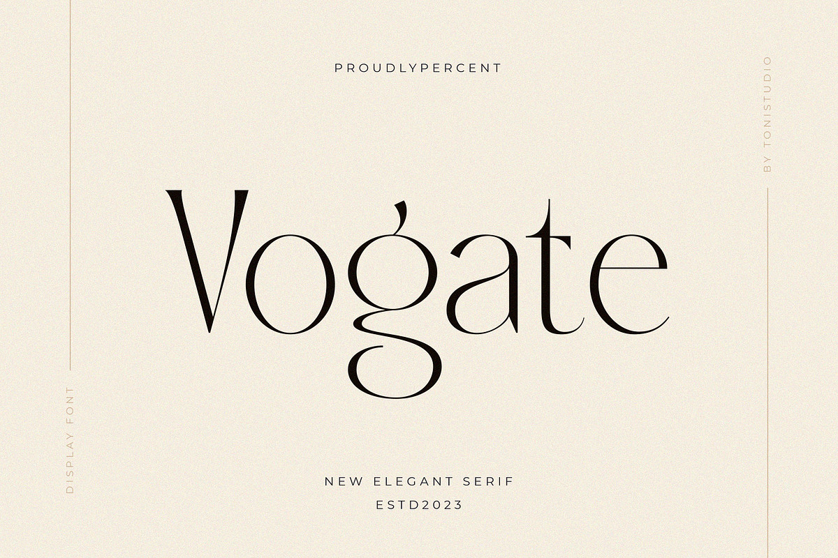 Vogate, a Serif Font by ToniStudio (Photo 1 of 9)