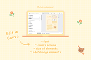 Warm Pastel Digital Planner Set, a Stationery Template by Clairee Design Studio (Thumbnail 5 of 6)
