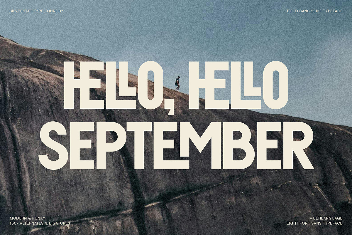 ROCKFALL - Bold Ligature Typeface, a Sans Serif Font by SilverStag Type Foundry (Photo 21 of 30)