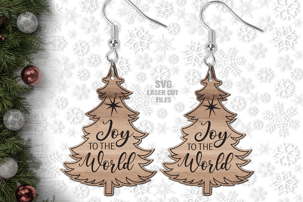 Christmas Tree Earrings SVG, a Graphic by Cloud9DesignSVG