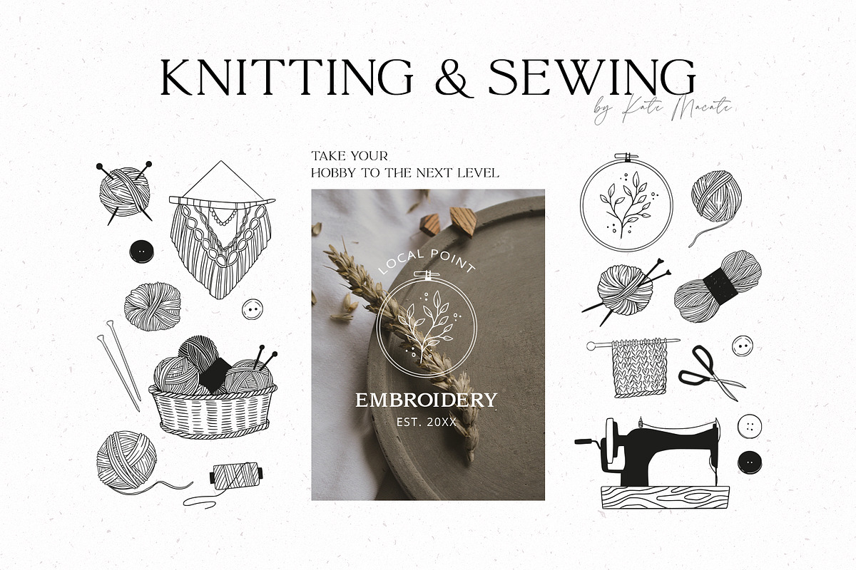 Home & Hobby | Line Logo kit, a Branding & Logo Template by Kate Macate (Photo 5 of 16)