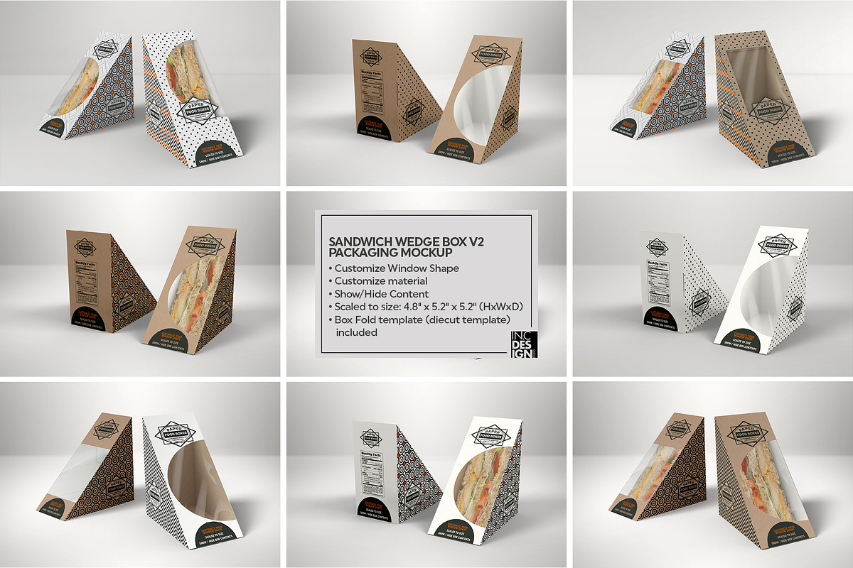 VOL.10 Food Box Packaging Mockups, a Product Mockup by INCDesign (Photo 13 of 22)