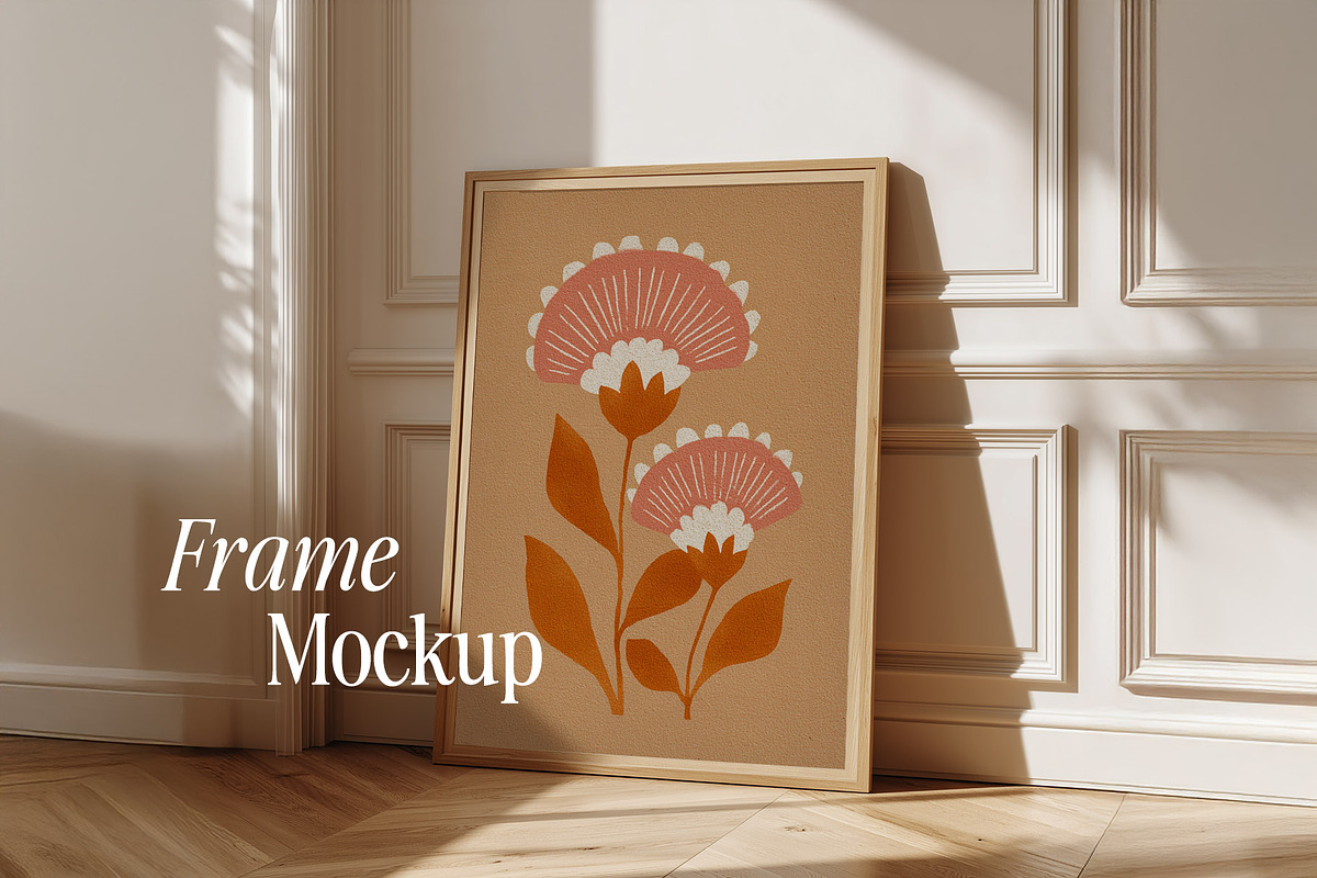 Minimal Frame Mockup | Neutral Wall, a Household Mockup by Indigo Rain Creative (Photo 1 of 4)