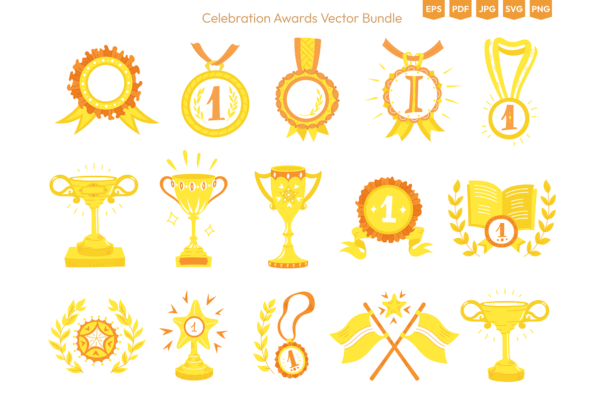 Trophy & Awards Vector Set, an Object Illustration by Ilia Design (Photo 5 of 8)