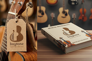 Musical instrument shop logo, a Branding & Logo Template by Atlantis X Nurman Arbai