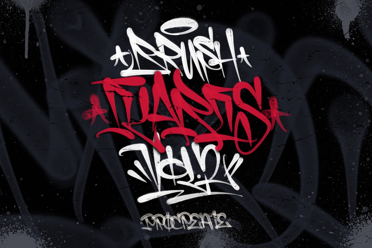 Brush graffiti flares Procreate, a Brush Add-On by AspekHndz (Photo 1 of 5)