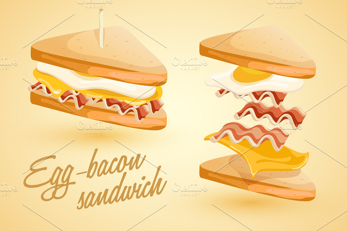 Set of Club Sandwich, an Object Graphic by Daraon (Photo 3 of 5)