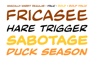 Wascally Wabbit Comic & Cartoon Font