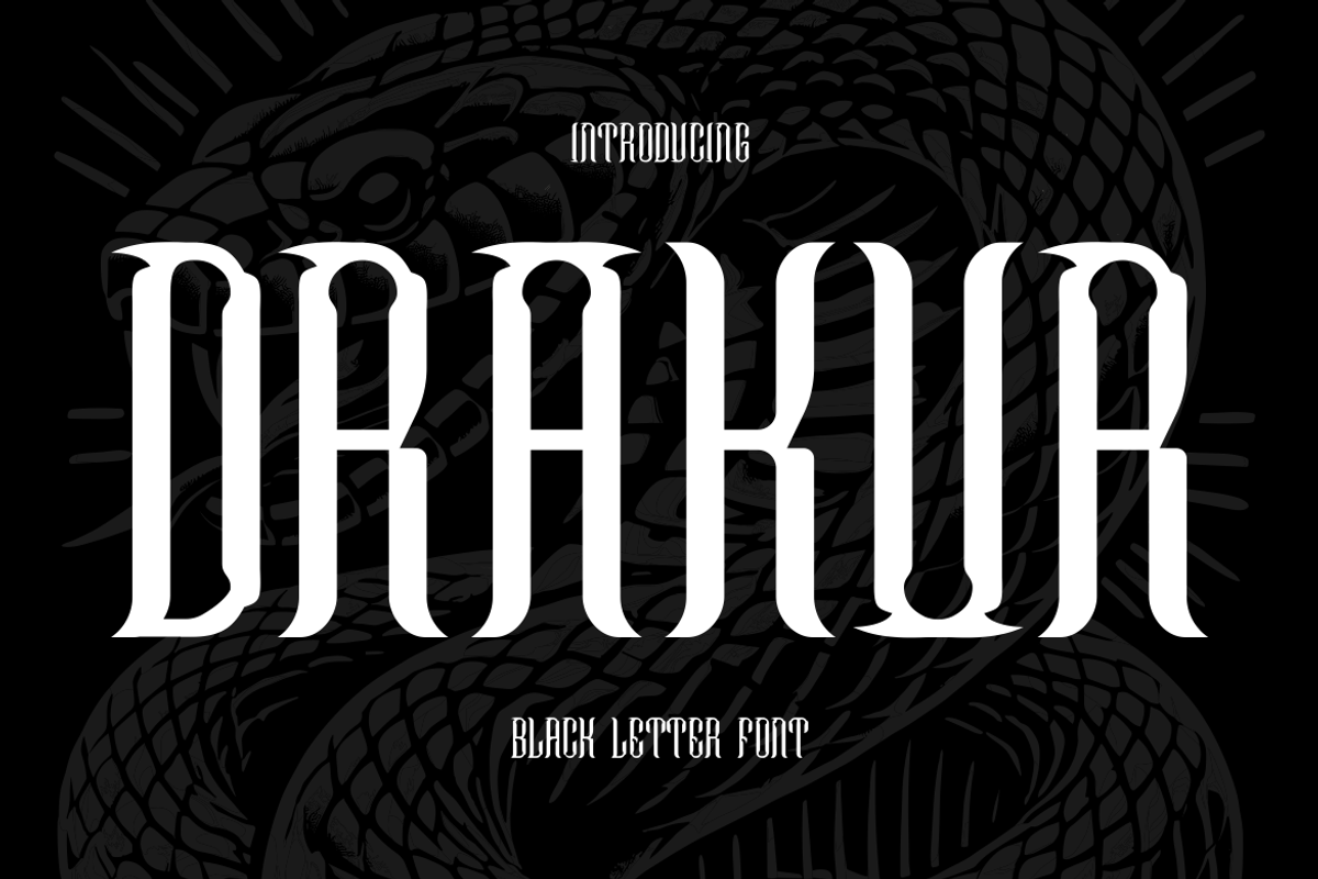 Drakur Black Letter Font, a Font by PutraCetol Studio (Photo 1 of 5)