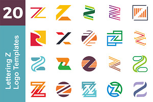 20 Logo Lettering Z Template Bundle