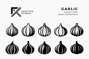 Garlic Icon Vector, an Icon by Akatype Studio